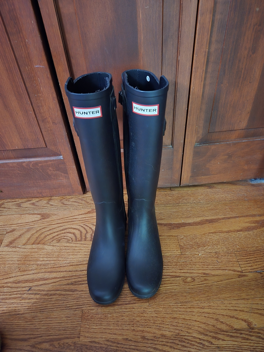 Hunter Matte Black Knee-High Rain Boots